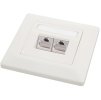 SOLARIX zásuvka CAT5E, STP, 2 x RJ45, pod omietku, biela SX9-2-5E-STP-WH
