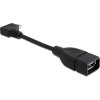 Delock Adaptér USB microUSB samec obdĺžnikový > USB 2.0 samica OTG 11cm (83104)