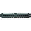 DATACOM Patch panel 10" UTP 12 port CAT6 DUAL 1U BK 3406