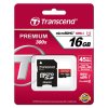 Transcend microSDHC 16GB Class10 UHS-I Premium + adaptér TS16GUSDU1