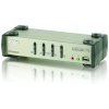 Aten 4-port KVMP USB+PS/2, usb húb, audio, OSD, 1.2m káble CS-1734