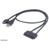 AKASA Flexstor eSATA kábel pre 2.5" HDD a SSD AK-CBSA03-80BK