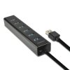 AXAGON HUE-SA7BP 7x USB3.0 Alu Charging húb, čierny