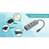 i-tec USB-C Metal 4-portový HUB, 4x USB 3.0 C31HUBMETAL403