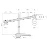 Connect IT TwinArm Basic Beta stolný držiak na dva LCD monitory CMF-3204-BK
