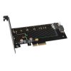 AXAGON PCEM2-DC PCIe NVMe+NGFF M.2 adaptér