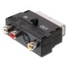 SCART-3x cinch S-video adaptér s prepínačom IN/OUT