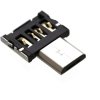 Miniatúrny adaptér microUSB OTG FIXED pre mobilné telefóny a tablety s puzdrom, USB 2.0, čierny