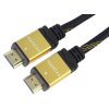 Kábel PremiumCord 4K HDMI 2.0b High Speed + Ethernet, pozlátené konektory HQ, nylon, 5 m