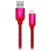 ColorWay USB 2.0 - Lightning kábel 1 m 2,1 A, červený