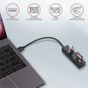 AXAGON HMA-CR3A, USB 3.2 Gén 1 húb, porty 3x USB-A + čítačka kariet SD/microSD