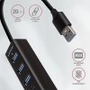 AXAGON HMA-CR3A, USB 3.2 Gén 1 húb, porty 3x USB-A + čítačka kariet SD/microSD