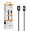 Dátový kábel ALIGATOR POWER 3A, USB-C/micro USB 1m čierny DATKP41