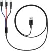 Connect IT Wirez 3v1 USB-C & microUSB & Lightning, 1,2 m
