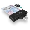 Connect IT USB čítačka eID a čipových kariet, čierna