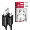 AXAGON BUMM-AM20AB, HQ kábel microUSB <-> USB-A, 2 m