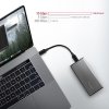 AXAGON EEM2-SG2, USB-C 3.2 Gen 2 - M.2 NVMe a SATA SSD kovový RAW box, bez skrutiek, strieborný