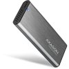 AXAGON EEM2-SG2, USB-C 3.2 Gen 2 - M.2 NVMe a SATA SSD kovový RAW box, bez skrutiek, strieborný