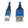 PremiumCord Magnetický nabíjací a dátový kábel micro USB a USB-C 1 m, modrý