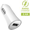 FIXED nabíjačka do auta s výstupom USB, 12 W, biela