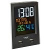 TFA 60.2537.01 - Budík so zobrazením vnútornej teploty a vlhkosti a výstupom USB na nabíjanie mobilných zariadení