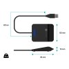 CONNECT IT USB čítačka eID a čipových kariet, čierna