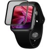 Ochranné tvrdené sklo FIXED 3D Full-Cover pre Apple Watch 44 mm s aplikátorom, s lepidlom na celý displej, čierne