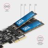 AXAGON PCES-SA4M2, radič PCIe - 2x interný port SATA 6G + 2x slot SATA M.2, ASM1164, SP a LP