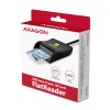 AXAGON CRE-SM3N, USB-A FlatReader kontaktná čítačka kariet Smart card (eObčanka), kábel 1,3 m