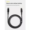 Baseus Tungsten Gold Rýchlonabíjací / dátový kábel USB-C na Lightning PD 20W 1m, čierny