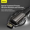Baseus Tungsten Gold Rýchlonabíjací / dátový kábel USB-C na Lightning PD 20W 2 m, čierny