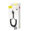 Baseus Fish Eye pružinový nabíjací/dátový kábel USB na USB-C 2A 1 m, čierny