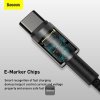 Baseus Tungsten Gold USB-C na USB-C 100W 2m rýchlonabíjací / dátový kábel, čierny
