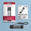 AXAGON CRE-DAC, USB-C + USB-A, 5 Gb/s - MINI čítačka kariet, 2 sloty a lun SD/microSD, podpora UHS-I