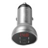 Baseus CCBX-0S Digitálna nabíjačka do auta s displejom 2xUSB 24W strieborná