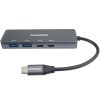 PremiumCord 10G SuperSpeed Hub USB-C na 2x USB 3.2 C +2x USB 3.2 A, hliník