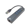 PremiumCord adaptér USB3.2 -> LAN RJ45 ETHERNET 10/100/1000 MBIT + 3x USB3.2 port