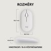 Logitech Wireless Pebble mouse 2, M350s, biela