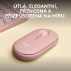 Logitech Wireless Pebble mouse 2, M350s, ružová