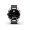 Garmin fenix7S Pro - solárna edícia, strieborný/čierny remienok