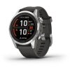 Garmin fenix7S Pro - solárna edícia, strieborný/čierny remienok