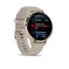 Garmin Venu 3S, luneta z nehrdzavejúcej ocele Soft Gold, francúzske sivé puzdro, silikónový remienok