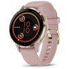 Garmin Venu 3S, luneta z nehrdzavejúcej ocele Soft Gold, puzdro Dust Rose, silikónový remienok
