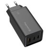 Nabíjačka ColorWay USB 1x USB-A, 2x USB-C/ 65W GaN3 Pro, čierna