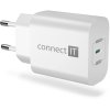 Nabíjací adaptér CONNECT IT Voyager2 1×USB-C, 25W PD, biely