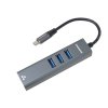 Adaptér PremiumCord USB-C na gigabitový 10/100/1000Mbps + 3x konektor USB3.0
