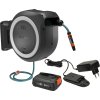 Gardena 18647-20 Akumulátorový nástenný box na hadicu PowerRoll XXL - sada, biela