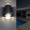 Solight LED vonkajšie nástenné svietidlo Potenza, 2x GU10, čierne
