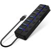 CONNECT IT Mighty Switch 2 USB-A hub, (4xUSB-A 3.0, 3xUSB-A 2.0), externý
