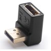 PremiumCord DisplayPort 1.2 dole zakrivený adaptér 90°, samec/samica, pozlátené konektory
